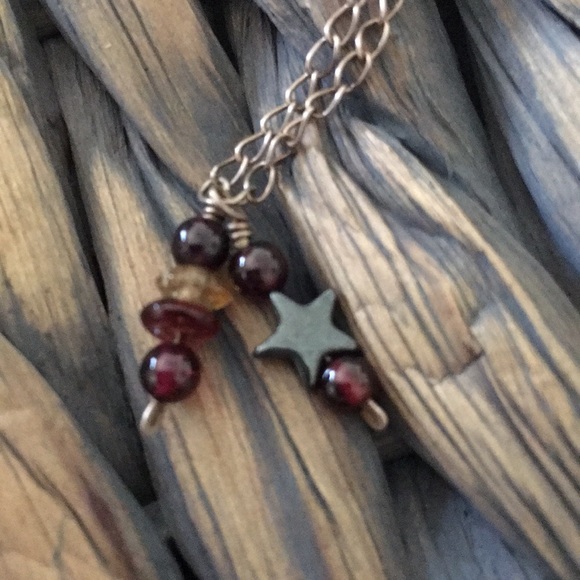 925 Sterling Beaded Fairy Hematite Heart Necklace - Picture 5 of 8